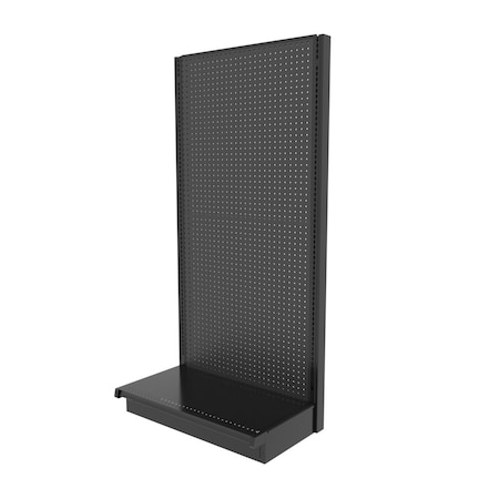 Lozier Gondola Wall Display Starter, Black 36W 72H 16D P376S-ST